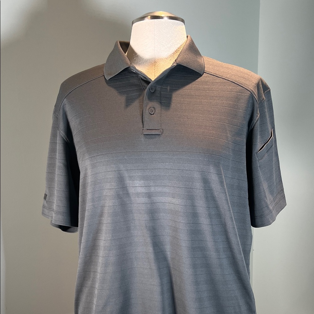 Blackhawk! Gray tactical military range polo shirt with utility pocket on sleeve